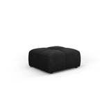 Moritz Pouf aus Chenille in Schwarz (Rebel 1), 64x64x38 cm von Cosmopolitan Design – Bild 1