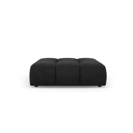 Moritz Pouf aus Chenille in Schwarz (Rebel 1), 96x96x38 cm von Cosmopolitan Design – Bild 2