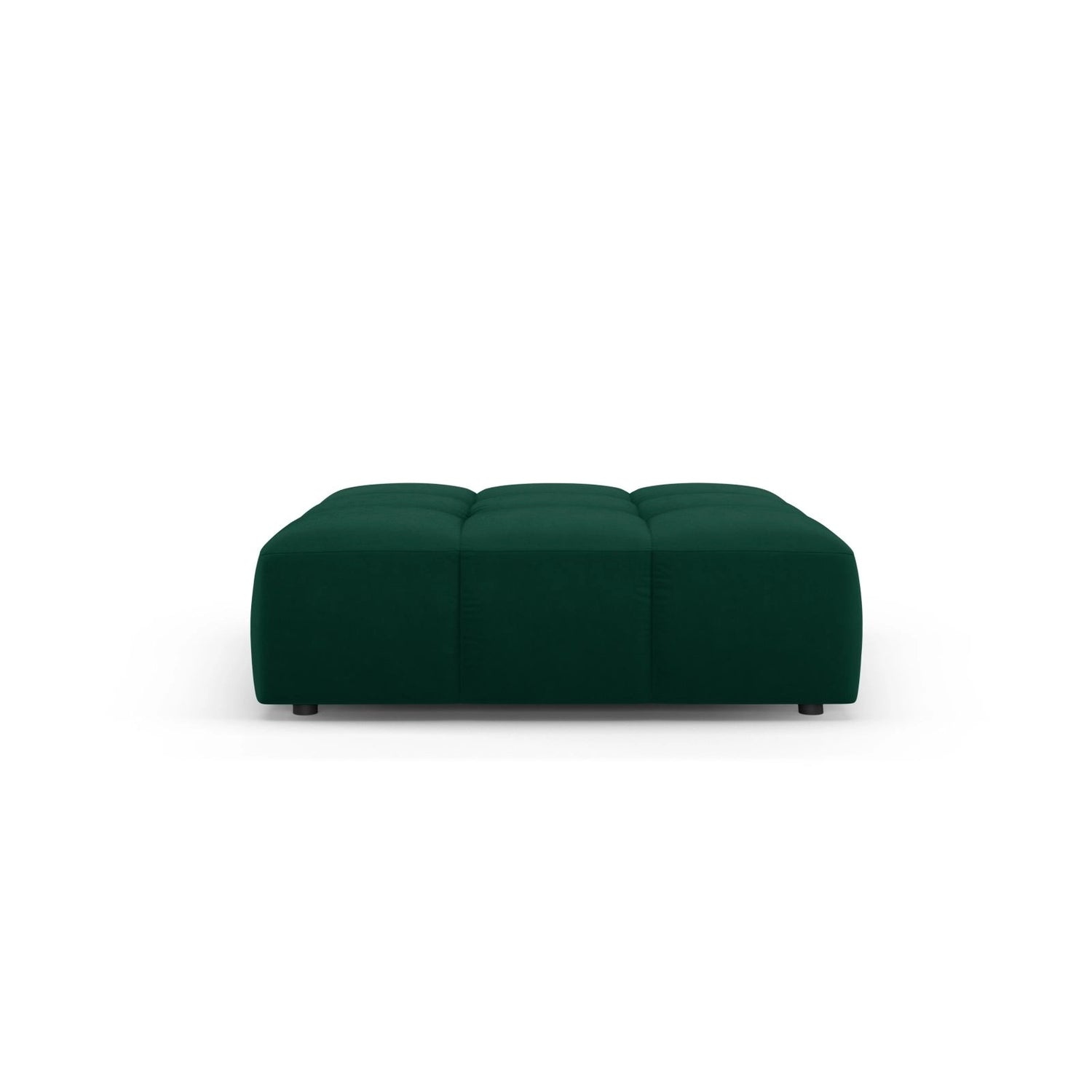 Moritz Pouf aus Samt in Flaschengrün (Bluvel 78), 96x96x38 cm von Cosmopolitan Design – Bild 2
