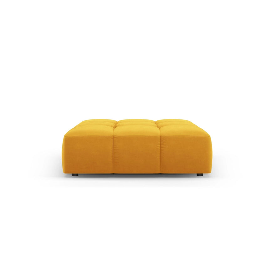 Moritz Pouf aus Samt in Gelb (Bluvel 68), 96x96x38 cm von Cosmopolitan Design – Bild 2