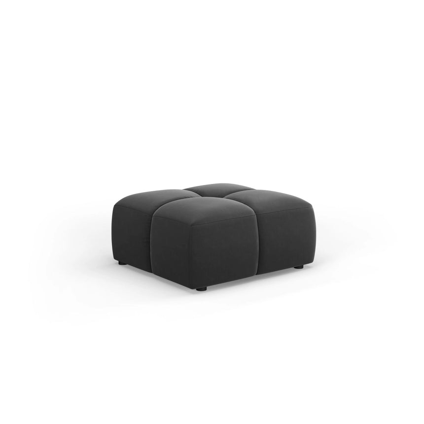 Moritz Pouf aus Samt in Grau (Bluvel 14), 64x64x38 cm von Cosmopolitan Design – Bild 1