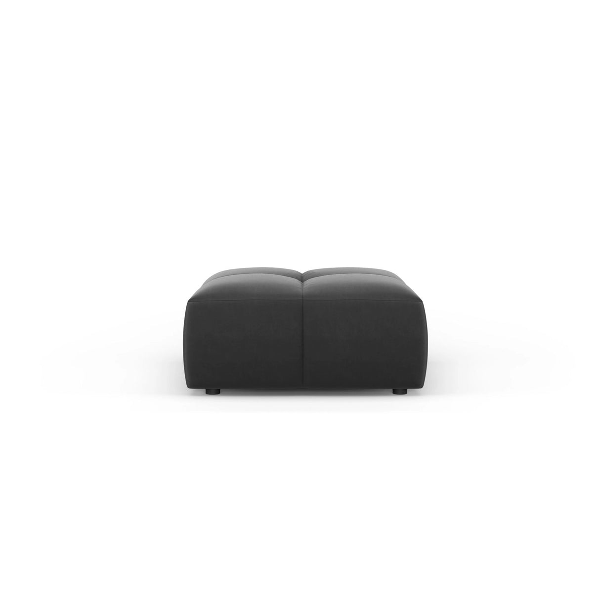 Moritz Pouf aus Samt in Grau (Bluvel 14), 64x64x38 cm von Cosmopolitan Design – Bild 2