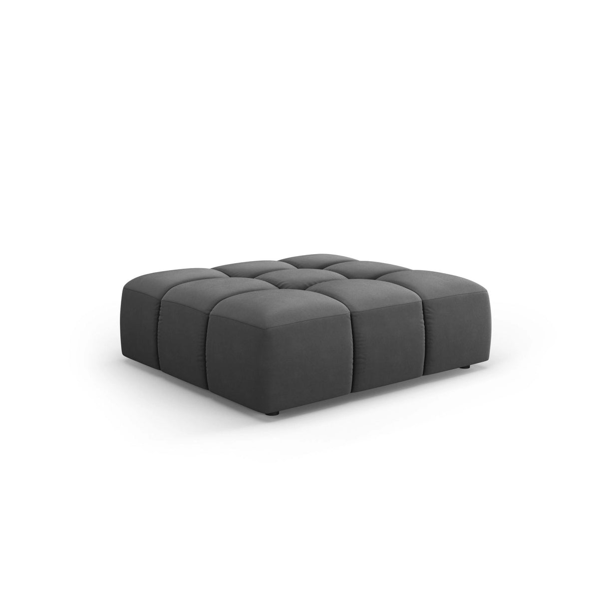 Moritz Pouf aus Samt in Grau (Bluvel 14), 96x96x38 cm von Cosmopolitan Design – Bild 1