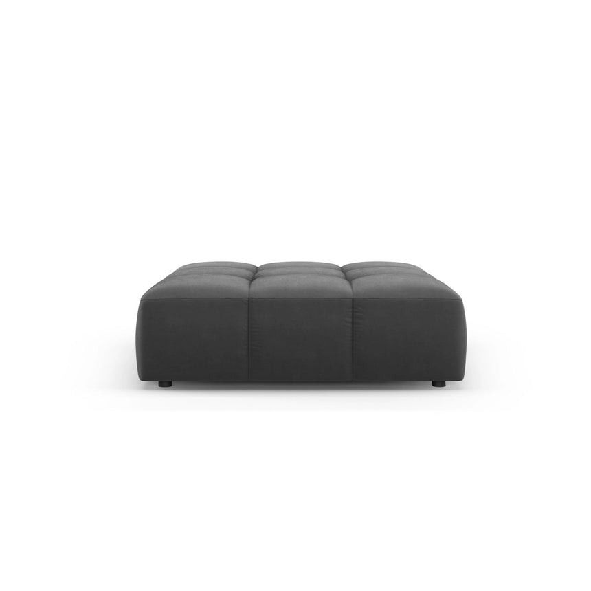 Moritz Pouf aus Samt in Grau (Bluvel 14), 96x96x38 cm von Cosmopolitan Design – Bild 2