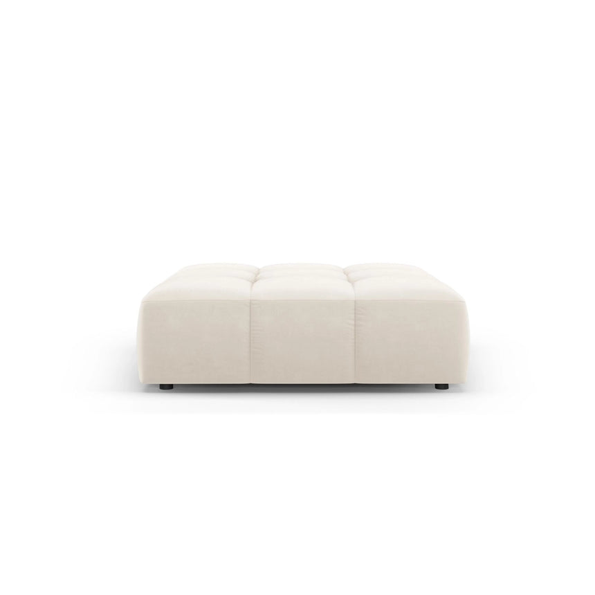 Moritz Pouf aus Samt in Hellbeige (Bluvel 22), 96x96x38 cm von Cosmopolitan Design – Bild 2