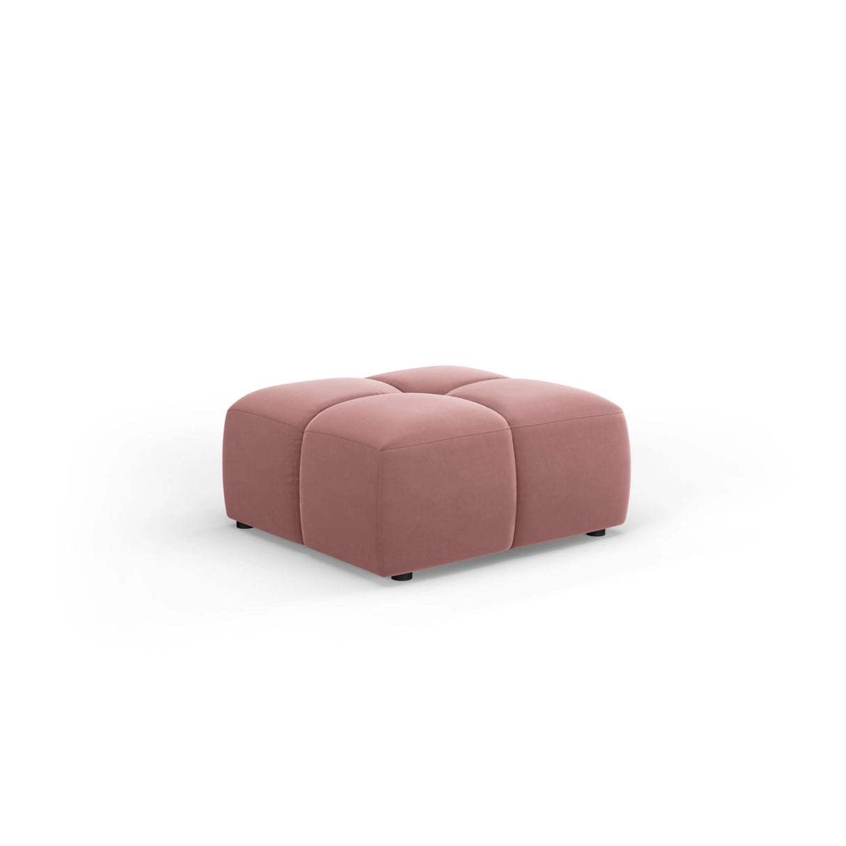 Moritz Pouf aus Samt in Rosa (Bluvel 52), 64x64x38 cm von Cosmopolitan Design – Bild 1