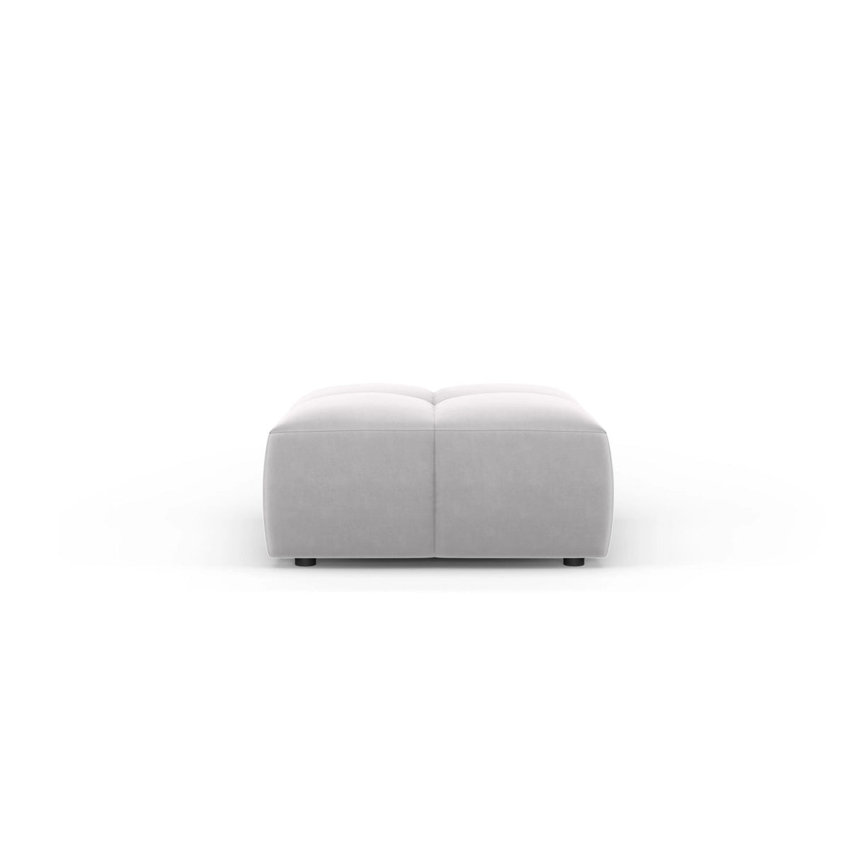 Moritz Pouf aus Samt in Silber (Bluvel 03), 64x64x38 cm von Cosmopolitan Design – Bild 2