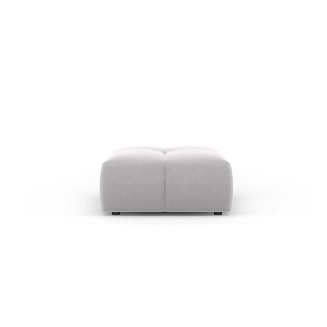 Moritz Pouf aus Samt in Silber (Bluvel 03), 64x64x38 cm von Cosmopolitan Design – Bild 2