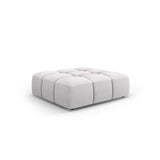 Moritz Pouf aus Samt in Silber (Bluvel 03), 96x96x38 cm von Cosmopolitan Design – Bild 1