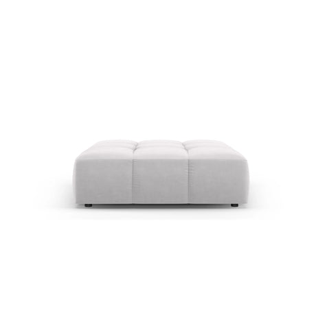 Moritz Pouf aus Samt in Silber (Bluvel 03), 96x96x38 cm von Cosmopolitan Design – Bild 2