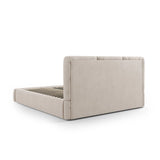 Nicolas Bett mit Kopfteil und Stauraum aus Chenille in Beige (Rebel 25), 140x200 cm von Cosmopolitan Design – Bild 5