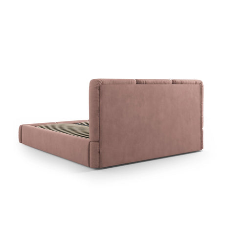 Nicolas Bett mit Kopfteil und Stauraum aus Chenille in Rosa (Rebel 7), 140x200 cm von Cosmopolitan Design – Bild 5