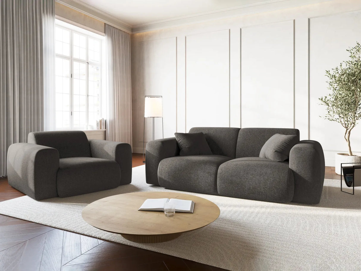 Nolio 2-Sitzer Sofa aus Chenille in Grau (Haga 16), 170x95 cm von Cosmopolitan Design – Bild 2