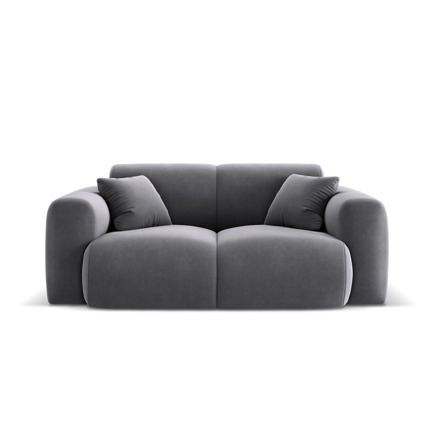 Nolio 2-Sitzer Sofa aus Samt in Dunkelgrau (Casino Graphite), 170x95 cm von Cosmopolitan Design – Bild 1