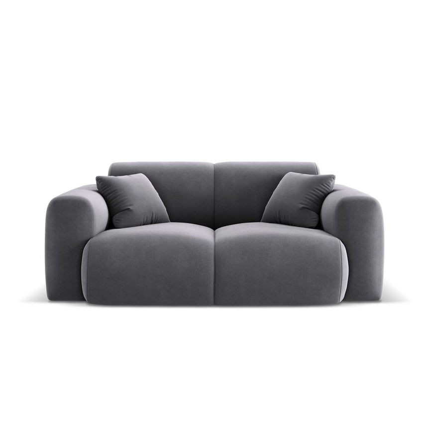 Nolio 2-Sitzer Sofa aus Samt in Dunkelgrau (Casino Graphite), 170x95 cm von Cosmopolitan Design – Bild 1