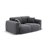 Nolio 2-Sitzer Sofa aus Samt in Dunkelgrau (Casino Graphite), 170x95 cm von Cosmopolitan Design – Bild 4