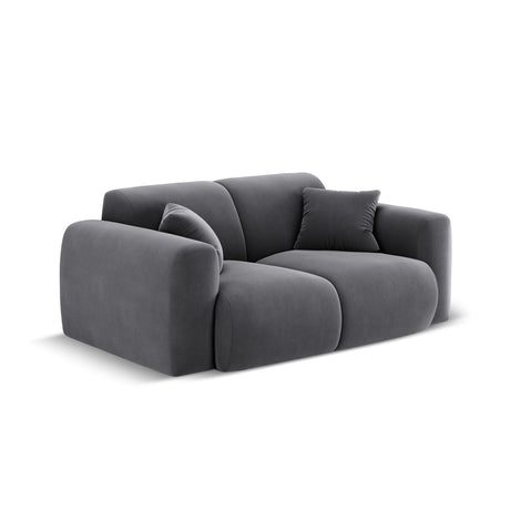 Nolio 2-Sitzer Sofa aus Samt in Dunkelgrau (Casino Graphite), 170x95 cm von Cosmopolitan Design – Bild 4