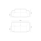 Nolio 2-Sitzer Sofa aus Samt in Hellgrau (Casino Ash), 170x95 cm von Cosmopolitan Design – Bild 3