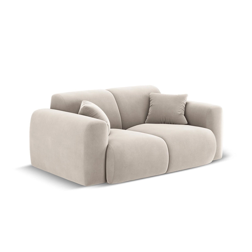 Nolio 2-Sitzer Sofa aus Samt in Leichtes Beige (Casino Pearl), 170x95 cm von Cosmopolitan Design – Bild 4