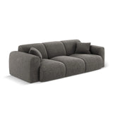 Nolio 3-Sitzer Sofa aus Chenille in Grau (Haga 16), 235x95x72 cm von Cosmopolitan Design – Bild 4