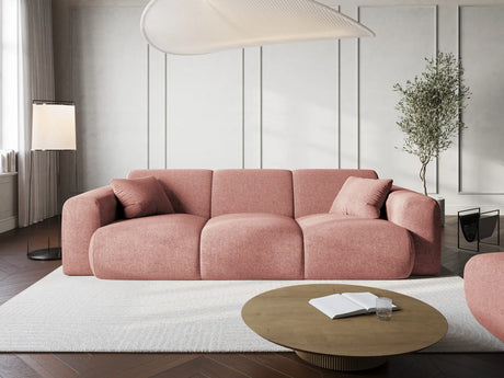 Nolio 3-Sitzer Sofa aus Chenille in Rosa (Haga 52), 235x95x72 cm von Cosmopolitan Design – Bild 2