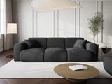 Nolio 3-Sitzer Sofa aus Chenille in Schwarz (Haga 19), 235x95x72 cm von Cosmopolitan Design – Bild 2