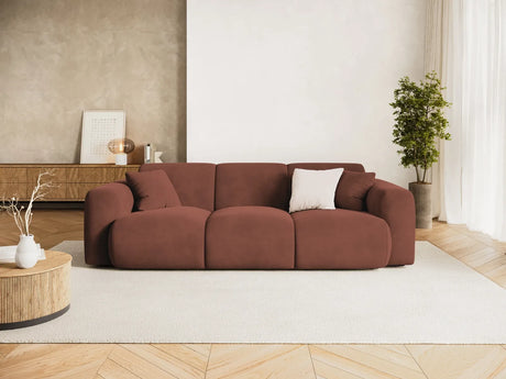 Nolio 3-Sitzer Sofa aus Samt in Cuoio (Casino Cuoio), 235x95x72 cm von Cosmopolitan Design – Bild 2