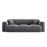 Nolio 3-Sitzer Sofa aus Samt in Dunkelgrau (Casino Graphite), 235x95x72 cm von Cosmopolitan Design – Bild 1