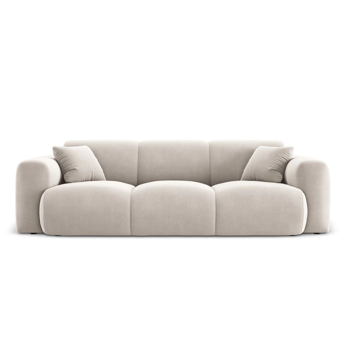 Nolio 3-Sitzer Sofa aus Samt in Hellbeige (Casino Pearl), 235x95x72 cm von Cosmopolitan Design – Bild 1