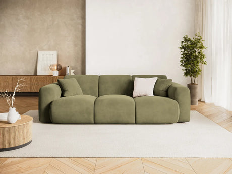 Nolio 3-Sitzer Sofa aus Samt in Hellgrün (Casino Forest), 235x95x72 cm von Cosmopolitan Design – Bild 2