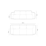 Nolio 3-Sitzer Sofa aus Samt in Hellgrün (Casino Forest), 235x95x72 cm von Cosmopolitan Design – Bild 3