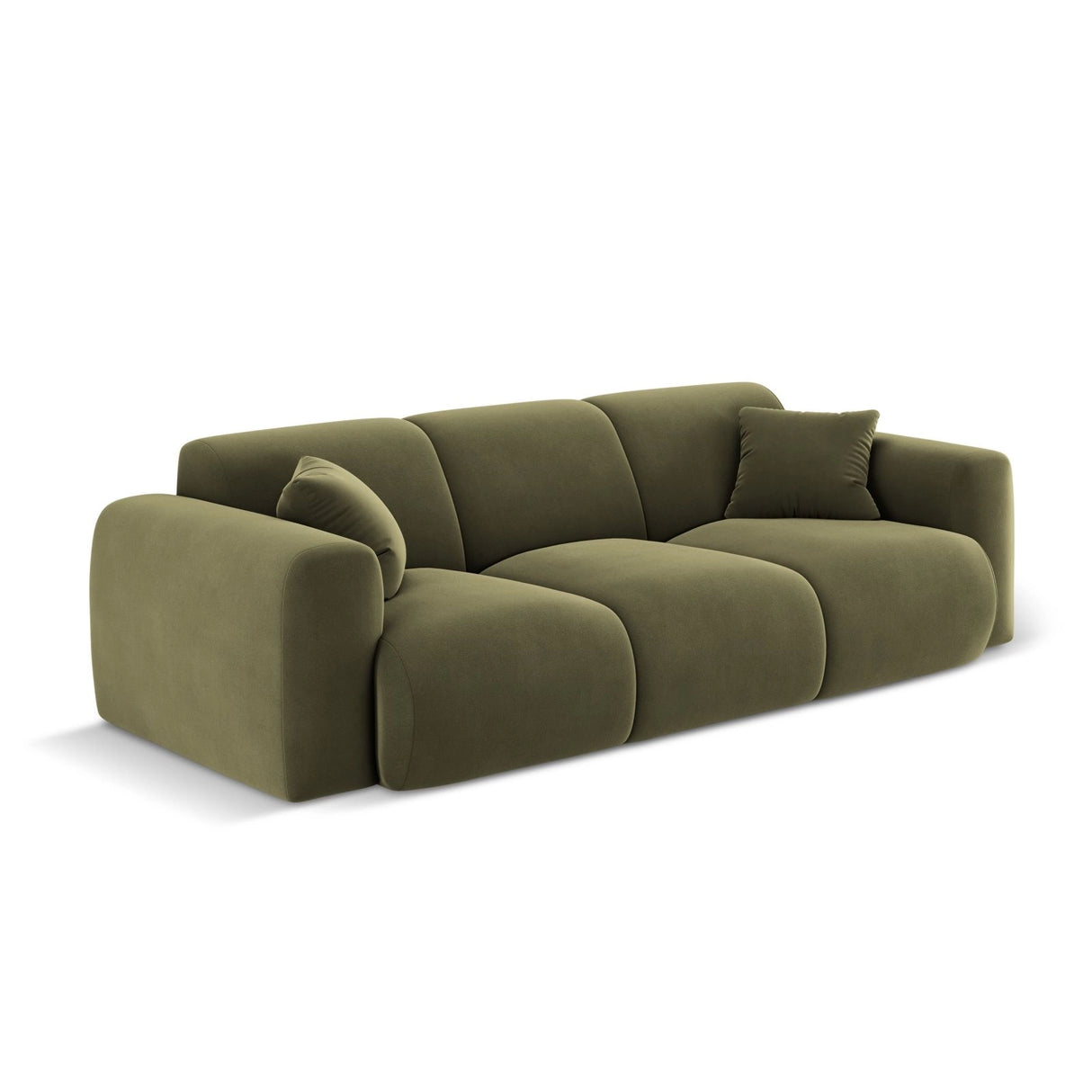 Nolio 3-Sitzer Sofa aus Samt in Hellgrün (Casino Forest), 235x95x72 cm von Cosmopolitan Design – Bild 4