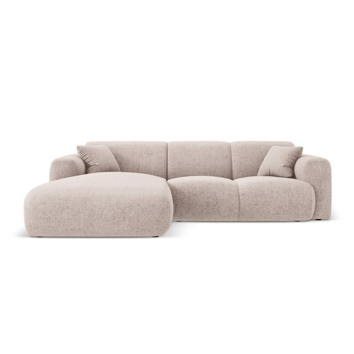 Nolio 4-Sitzer Ecksofa, Linke Seite, aus Chenille in Beige (Haga 30), 260x170x72 cm von Cosmopolitan Design – Bild 1