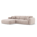Nolio 4-Sitzer Ecksofa, Linke Seite, aus Chenille in Beige (Haga 30), 260x170x72 cm von Cosmopolitan Design – Bild 4