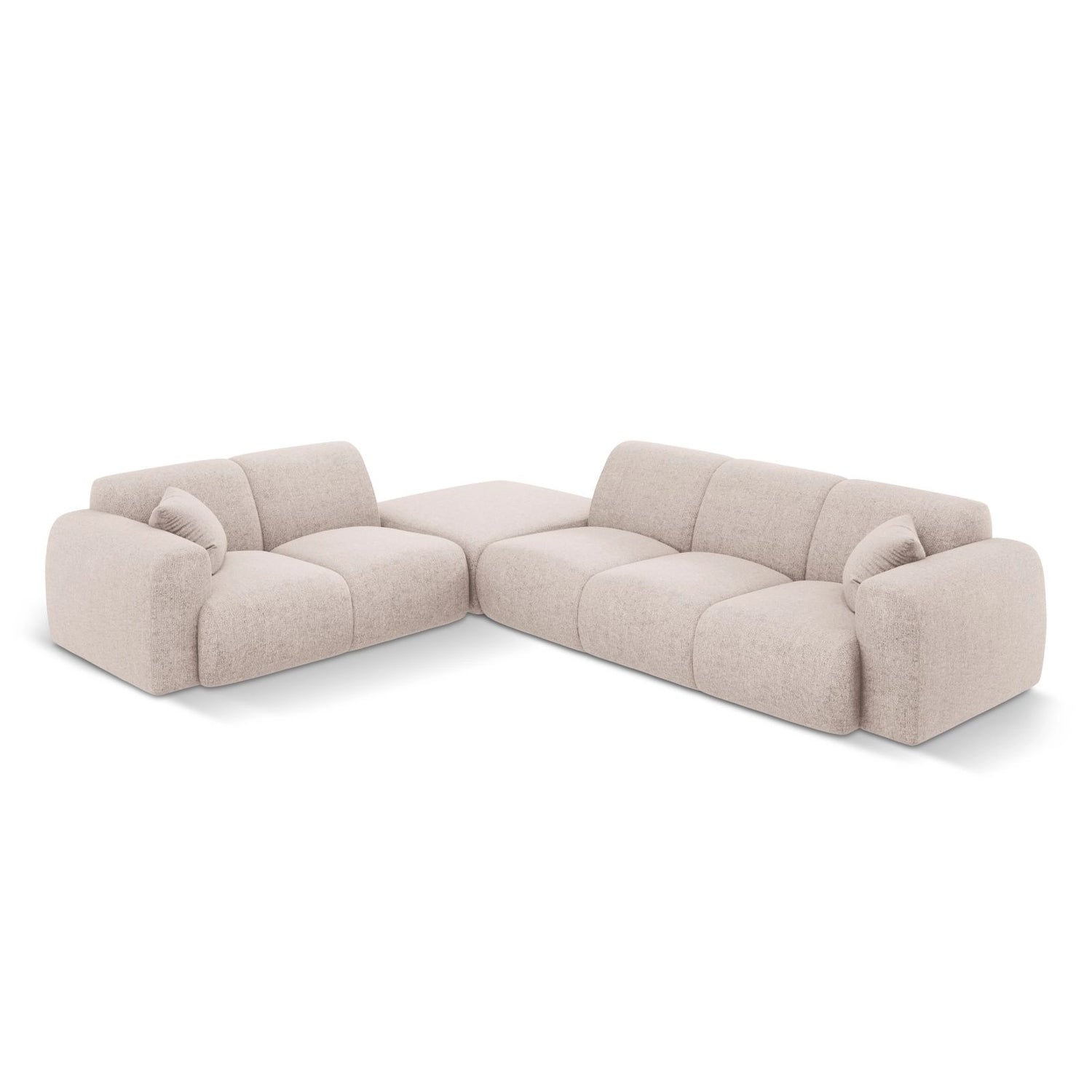 Nolio 4-Sitzer Ecksofa, Linke Seite, aus Chenille in Beige (Haga 30), 315x250x72 cm von Cosmopolitan Design – Bild 1