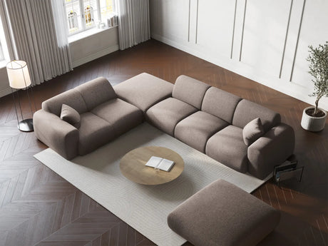 Nolio 4-Sitzer Ecksofa, Linke Seite, aus Chenille in Beige (Haga 30), 315x250x72 cm von Cosmopolitan Design – Bild 2