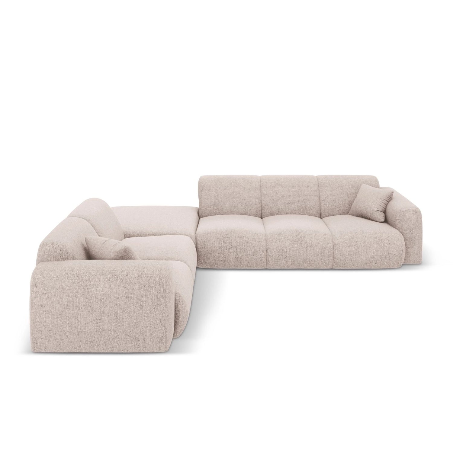 Nolio 4-Sitzer Ecksofa, Linke Seite, aus Chenille in Beige (Haga 30), 315x250x72 cm von Cosmopolitan Design – Bild 4