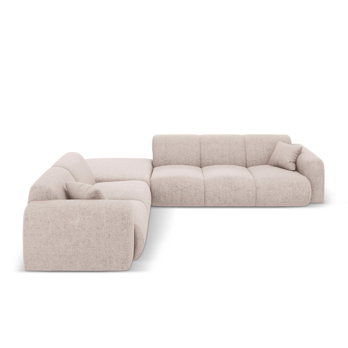 Nolio 4-Sitzer Ecksofa, Linke Seite, aus Chenille in Beige (Haga 30), 315x250x72 cm von Cosmopolitan Design – Bild 4
