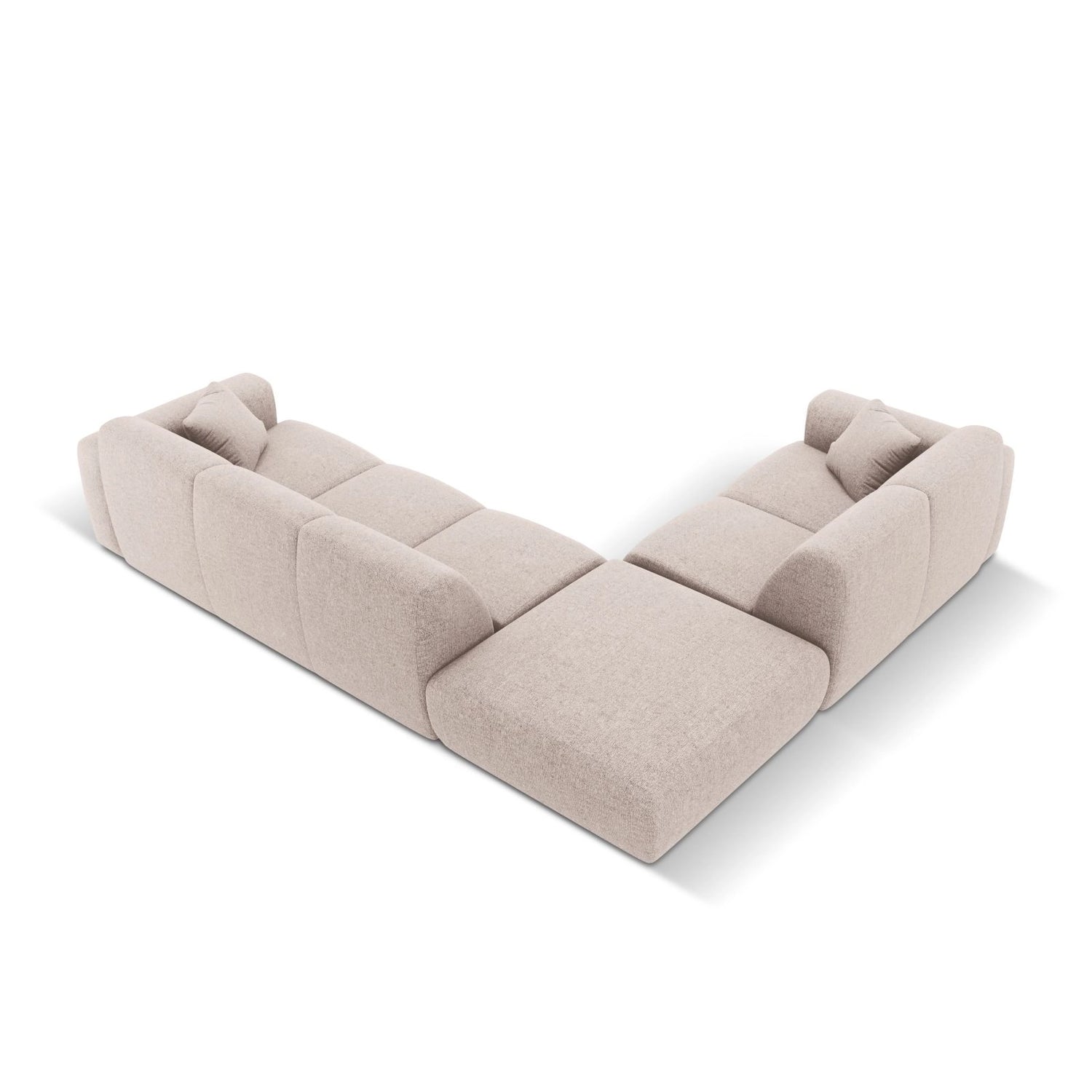 Nolio 4-Sitzer Ecksofa, Linke Seite, aus Chenille in Beige (Haga 30), 315x250x72 cm von Cosmopolitan Design – Bild 5