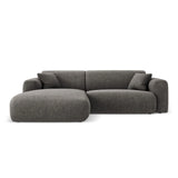 Nolio 4-Sitzer Ecksofa, Linke Seite, aus Chenille in Grau (Haga 16), 235x170x72 cm von Cosmopolitan Design – Bild 1
