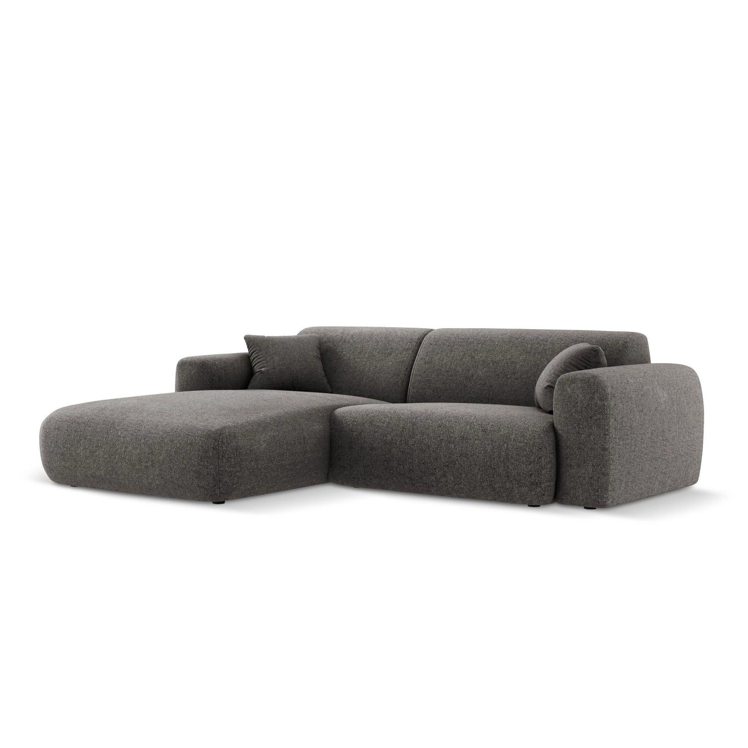 Nolio 4-Sitzer Ecksofa, Linke Seite, aus Chenille in Grau (Haga 16), 235x170x72 cm von Cosmopolitan Design – Bild 4