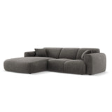 Nolio 4-Sitzer Ecksofa, Linke Seite, aus Chenille in Grau (Haga 16), 260x170x72 cm von Cosmopolitan Design – Bild 4