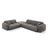Nolio 4-Sitzer Ecksofa, Linke Seite, aus Chenille in Grau (Haga 16), 315x250x72 cm von Cosmopolitan Design – Bild 1