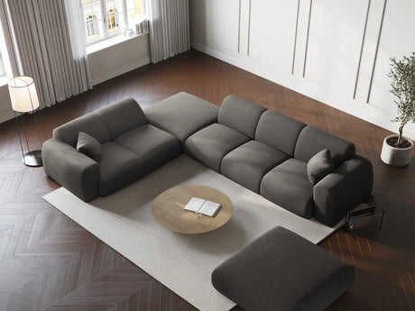 Nolio 4-Sitzer Ecksofa, Linke Seite, aus Chenille in Grau (Haga 16), 315x250x72 cm von Cosmopolitan Design – Bild 2