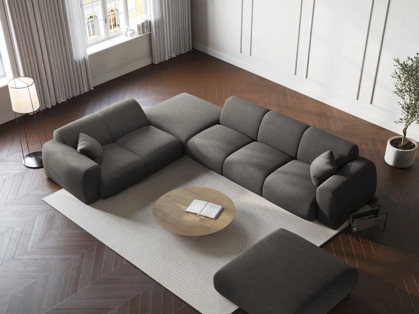 Nolio 4-Sitzer Ecksofa, Linke Seite, aus Chenille in Grau (Haga 16), 315x250x72 cm von Cosmopolitan Design – Bild 2