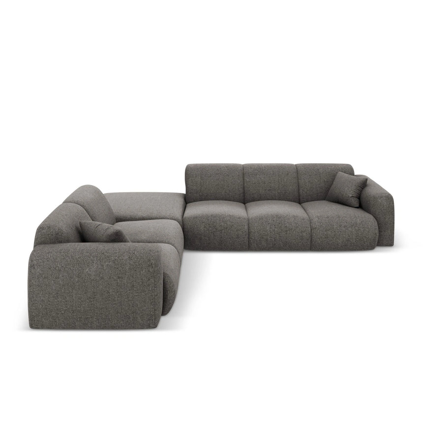 Nolio 4-Sitzer Ecksofa, Linke Seite, aus Chenille in Grau (Haga 16), 315x250x72 cm von Cosmopolitan Design – Bild 4