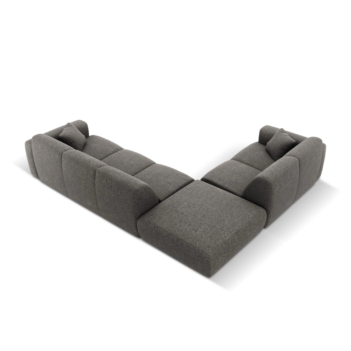 Nolio 4-Sitzer Ecksofa, Linke Seite, aus Chenille in Grau (Haga 16), 315x250x72 cm von Cosmopolitan Design – Bild 5