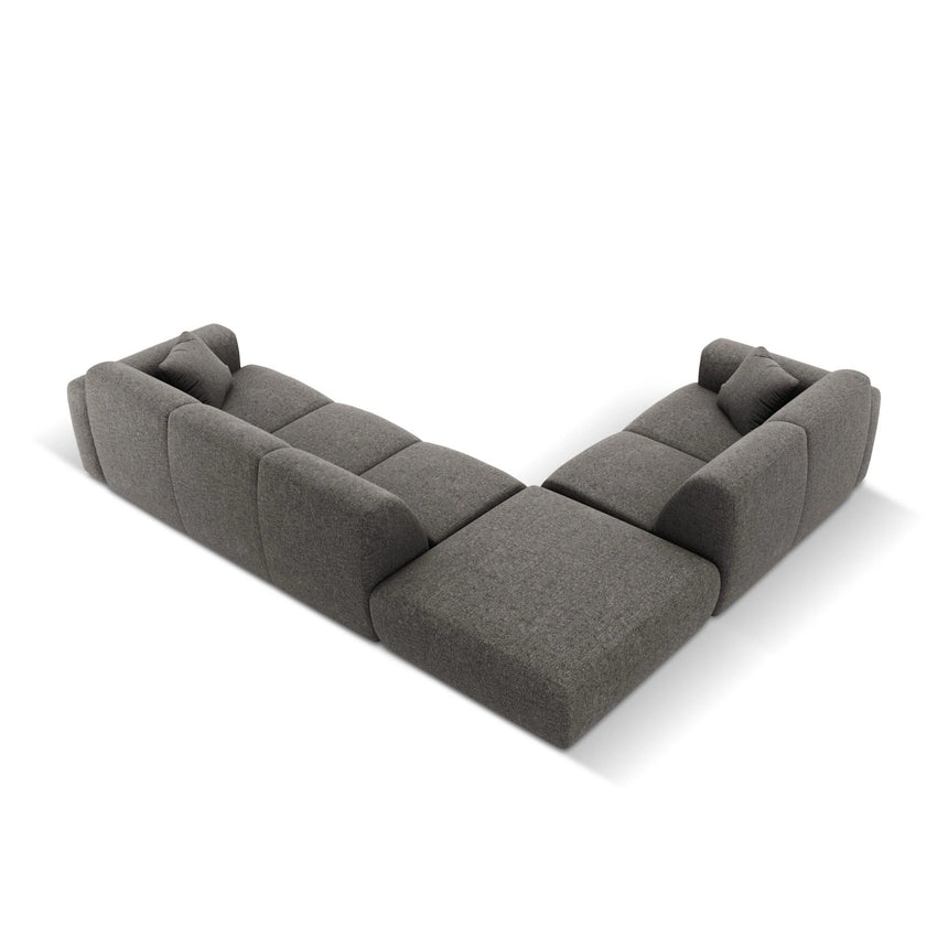 Nolio 4-Sitzer Ecksofa, Linke Seite, aus Chenille in Grau (Haga 16), 315x250x72 cm von Cosmopolitan Design – Bild 5