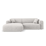 Nolio 4-Sitzer Ecksofa, Linke Seite, aus Chenille in Hellgrau (Haga 06), 235x170x72 cm von Cosmopolitan Design – Bild 1