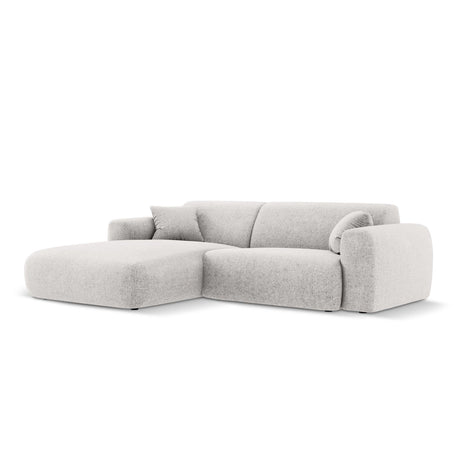Nolio 4-Sitzer Ecksofa, Linke Seite, aus Chenille in Hellgrau (Haga 06), 235x170x72 cm von Cosmopolitan Design – Bild 4